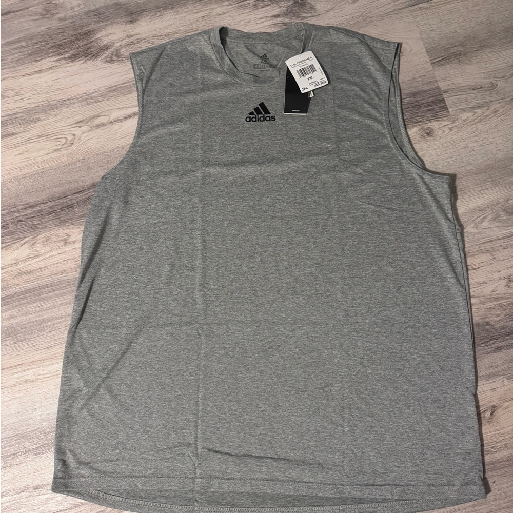 adidas Gray Men's Athletic Sleeveless Tank Top
